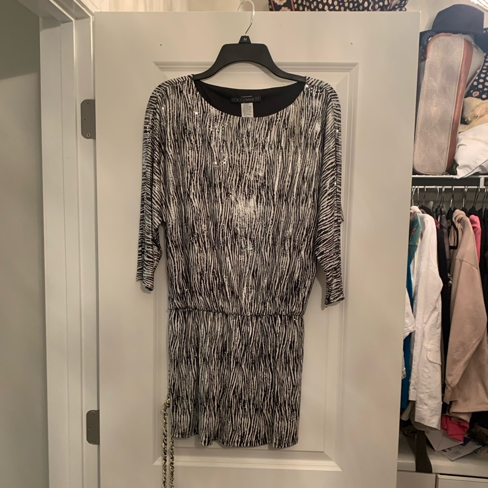 Coco Bianco zebra print tunic top
